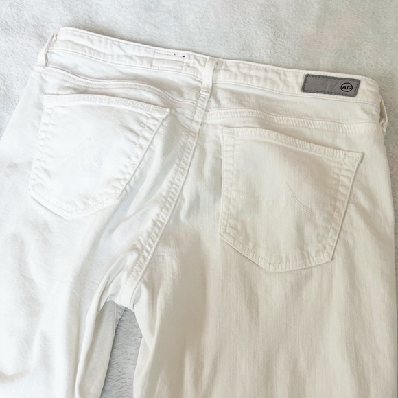 AG Adriano Goldschmied The Stevie Solid White Straight Slim Ankle Jeans Size 28 - Picture 4 of 9